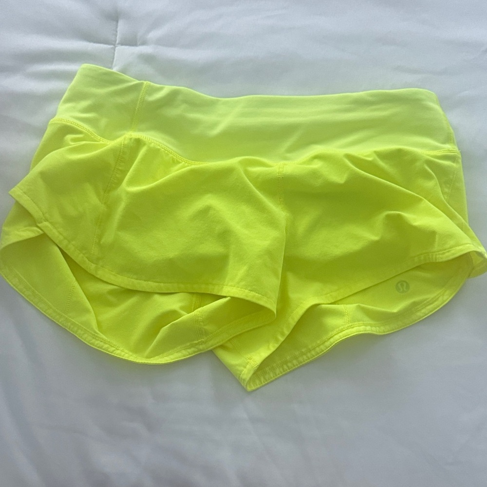 lululemon athletica Neon Yellow Athletic Shorts